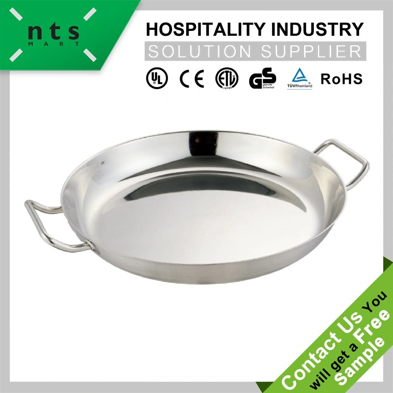 Stainless Steel Paella Pan with Compound Bottom